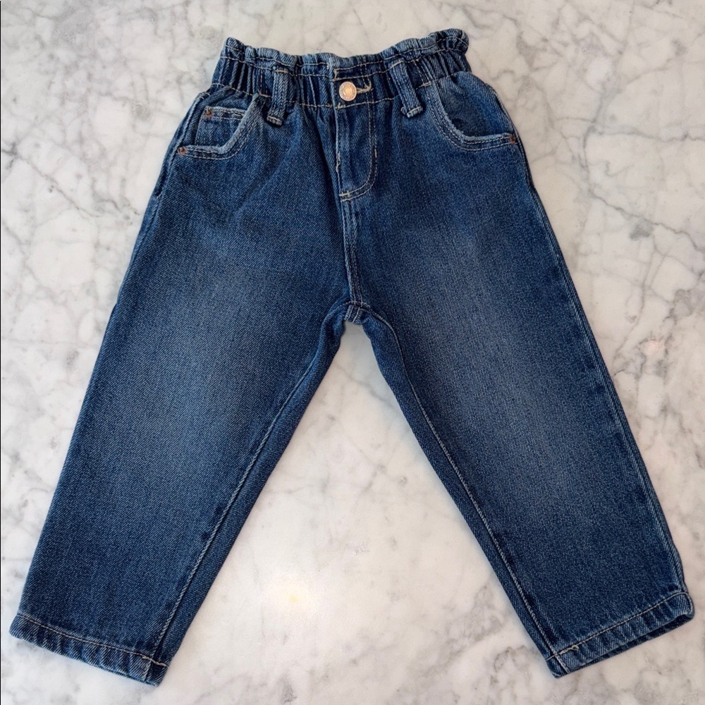 Zara Kids Dark Blue Heart Jeans 3Y